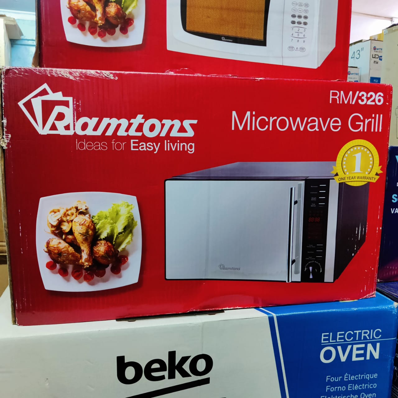 Ramtons 25Litres Microwave with Grill RM326 (SILVER)