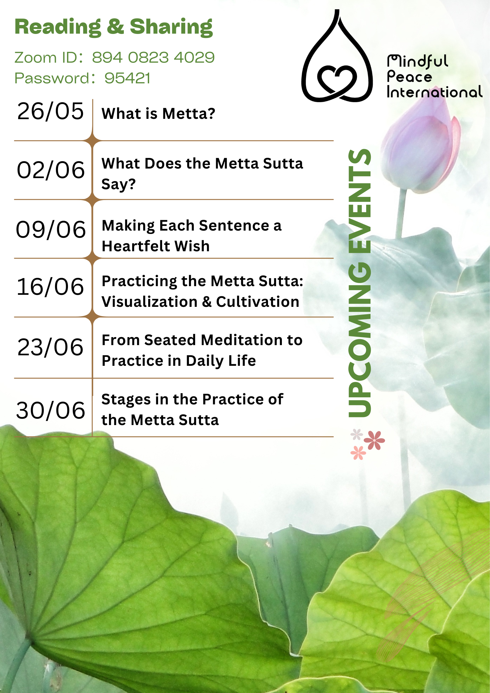 Mindful Peace Europe English Reading Group