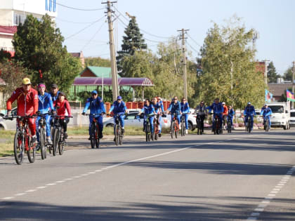 Провели велопробег в честь 80-летия освобождения Краснодарского края и героев СВО
