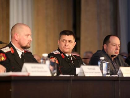 В Ленинградском районе прошел отчетный сбор Ейского казачьего отдела