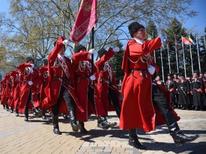 Уважаемые жители Динского района, господа атаманы, братья-казаки!