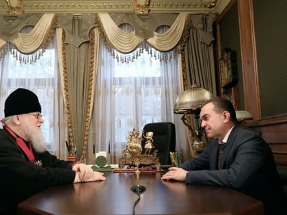 Губернатор Кубани Вениамин Кондратьев поздравил митрополита Исидора с днем тезоименитства
