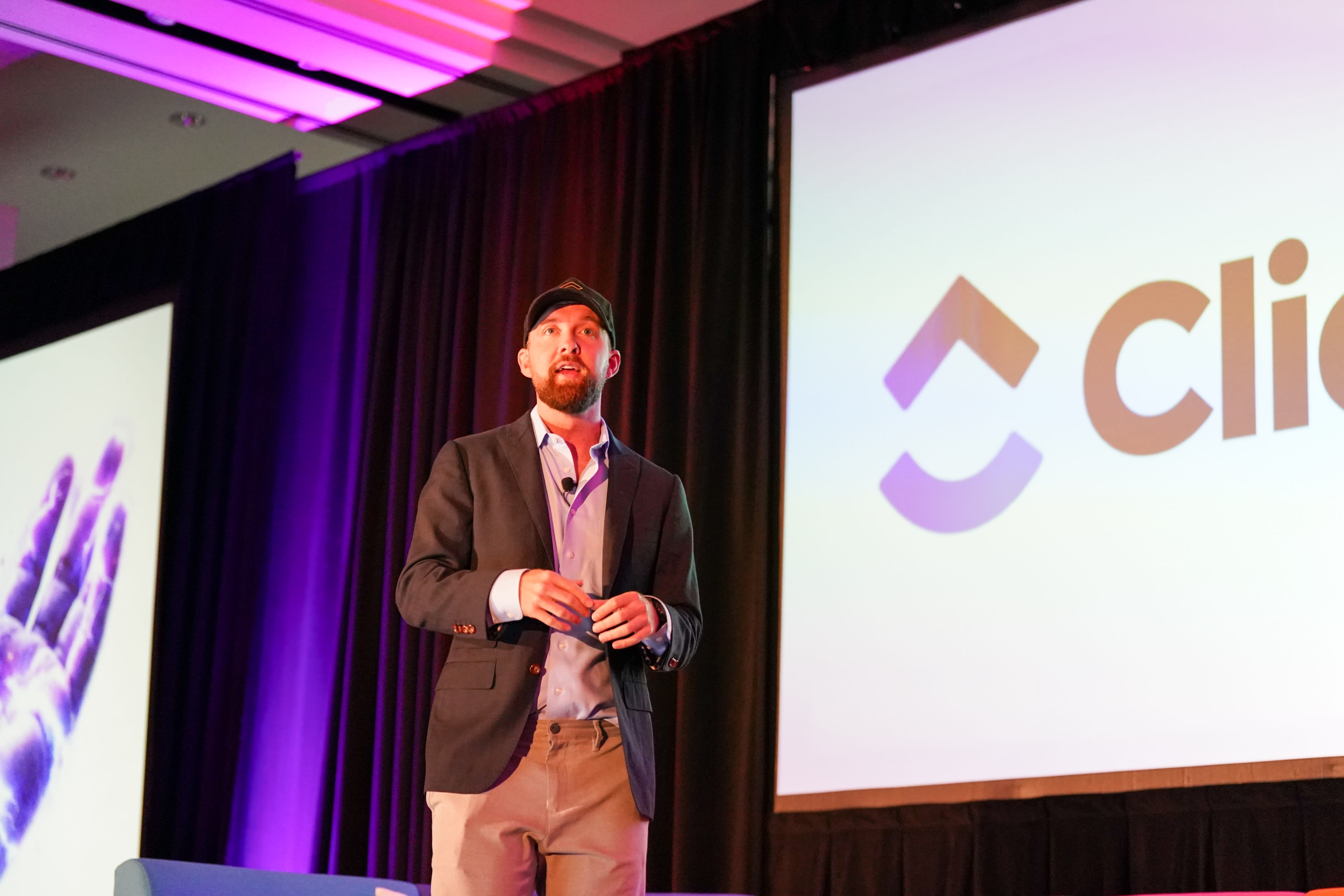 Chris, founder, speaking at SKO