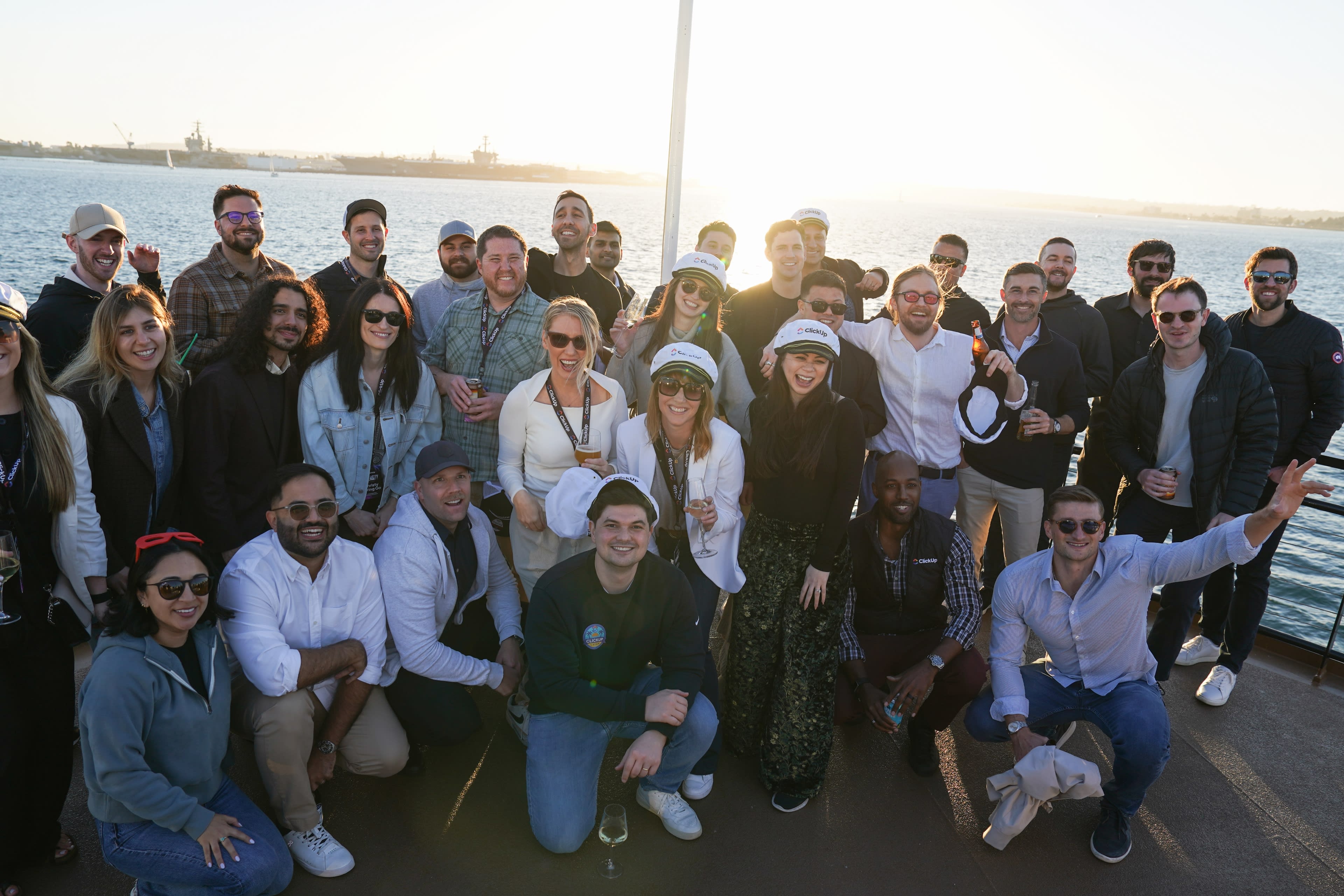 Team photo from the Hornblower cruise
