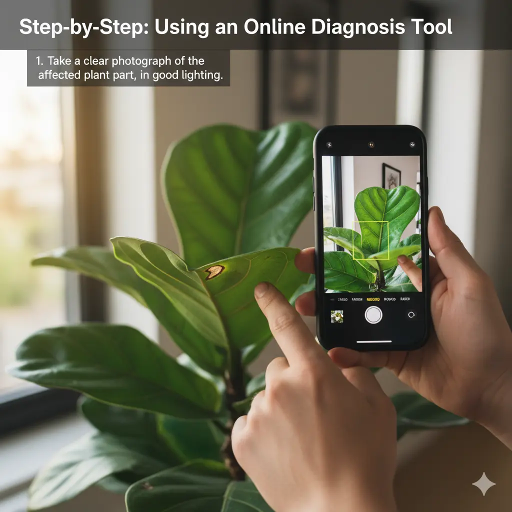 Smart device diagnosing plant disease with AI
