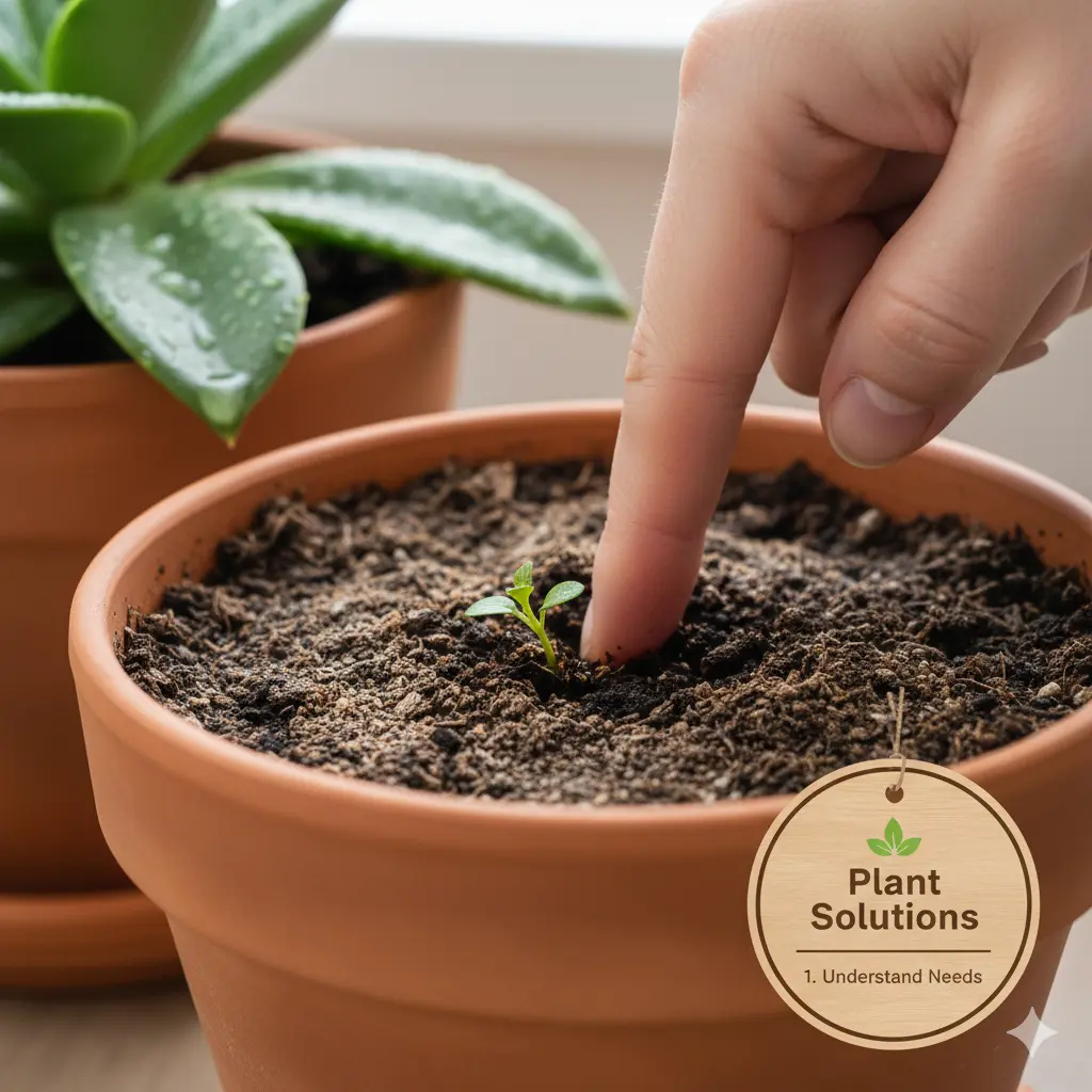 Signs of disease on indoor plants