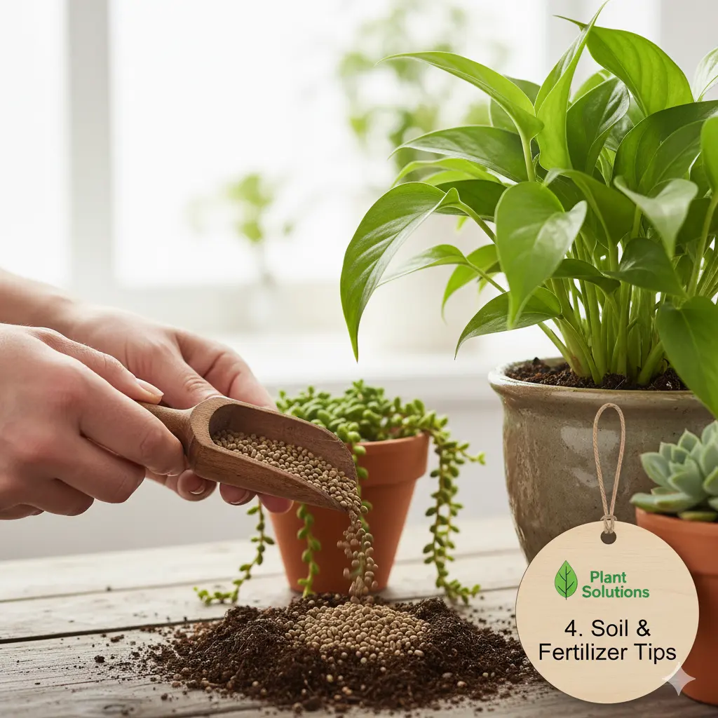 Healthy indoor plant soil mix