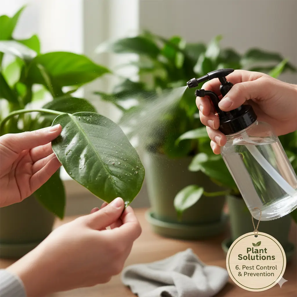 Indoor plant in sunlight near window