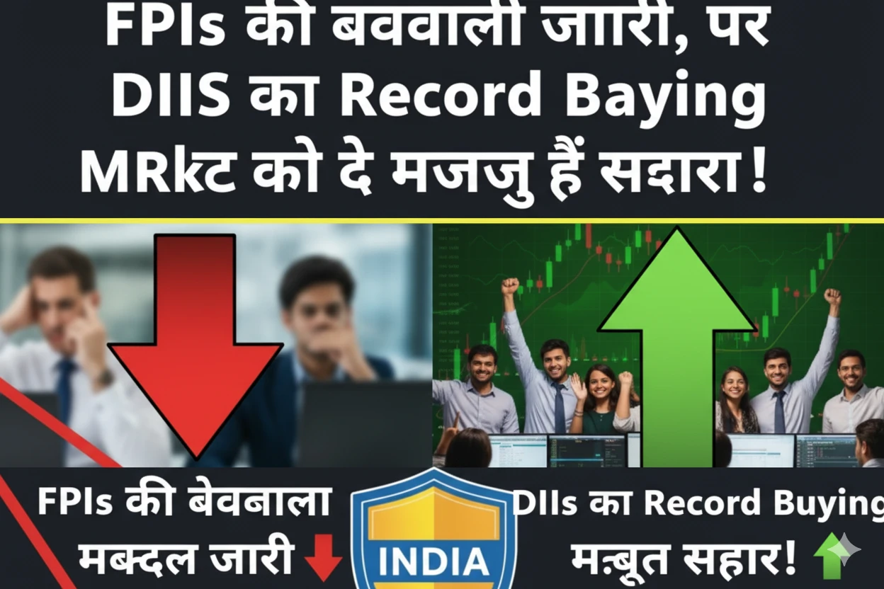 FPIs की बिकवाली जारी, पर DIIs का Record Buying Market को दे रहा है मज़बूत सहारा!