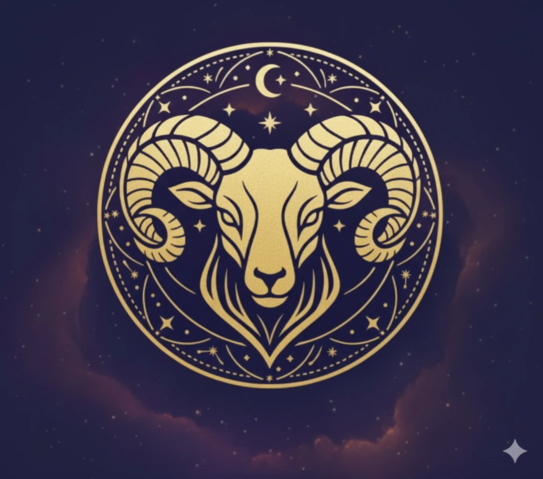 Aries zodiac sign symbol