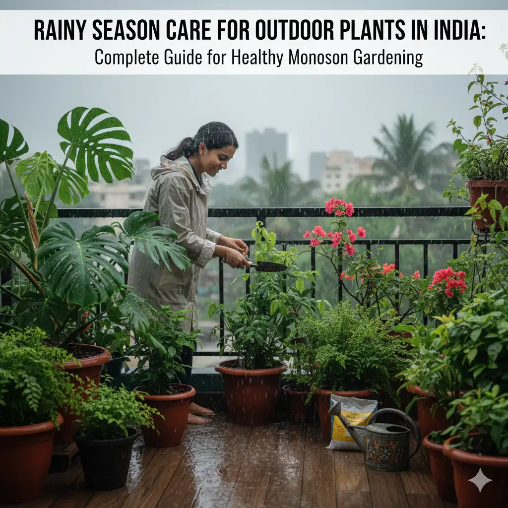Rainy Season Care for Outdoor Plants in India: Complete Guide for Healthy Monsoon Gardening