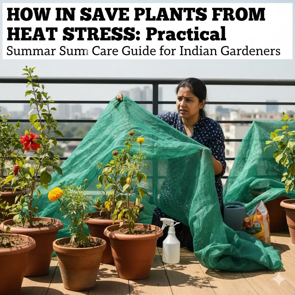 How to Save Plants from Heat Stress: Practical Summer Care Guide for Indian Gardeners