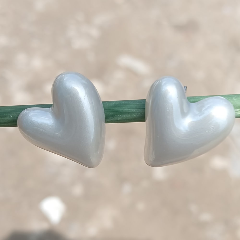 Pearl Heart Earrings