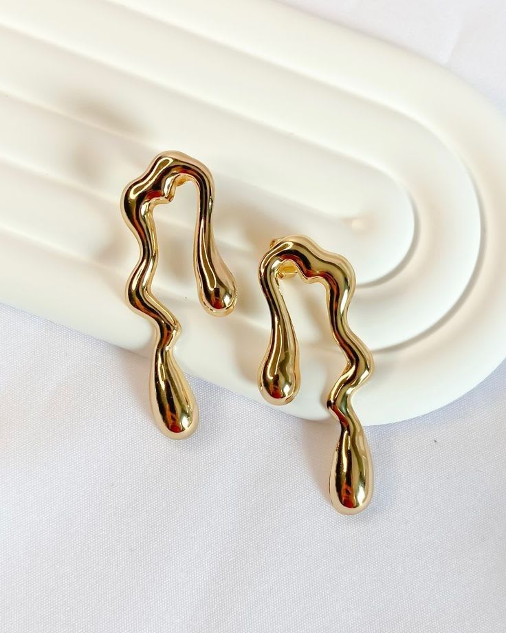 Modern Wave Design Earrings