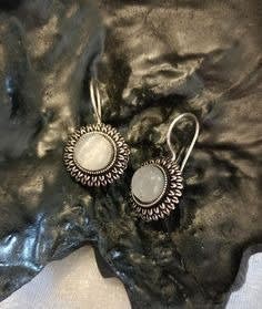 White stone earring