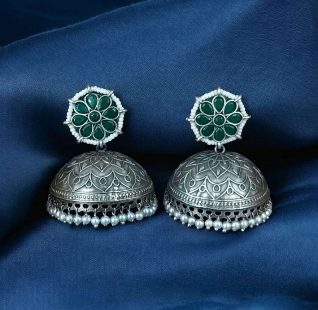 sliver replica big size jhumka