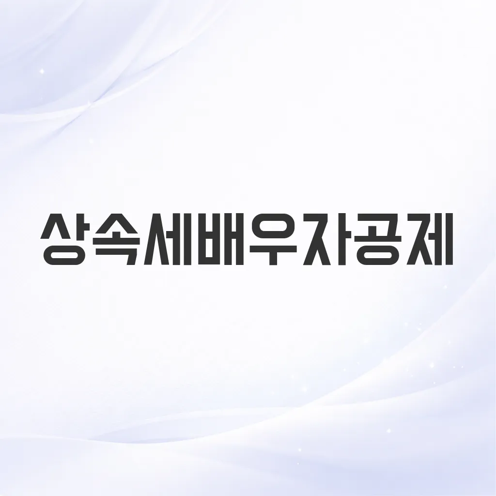 상속세배우자공제