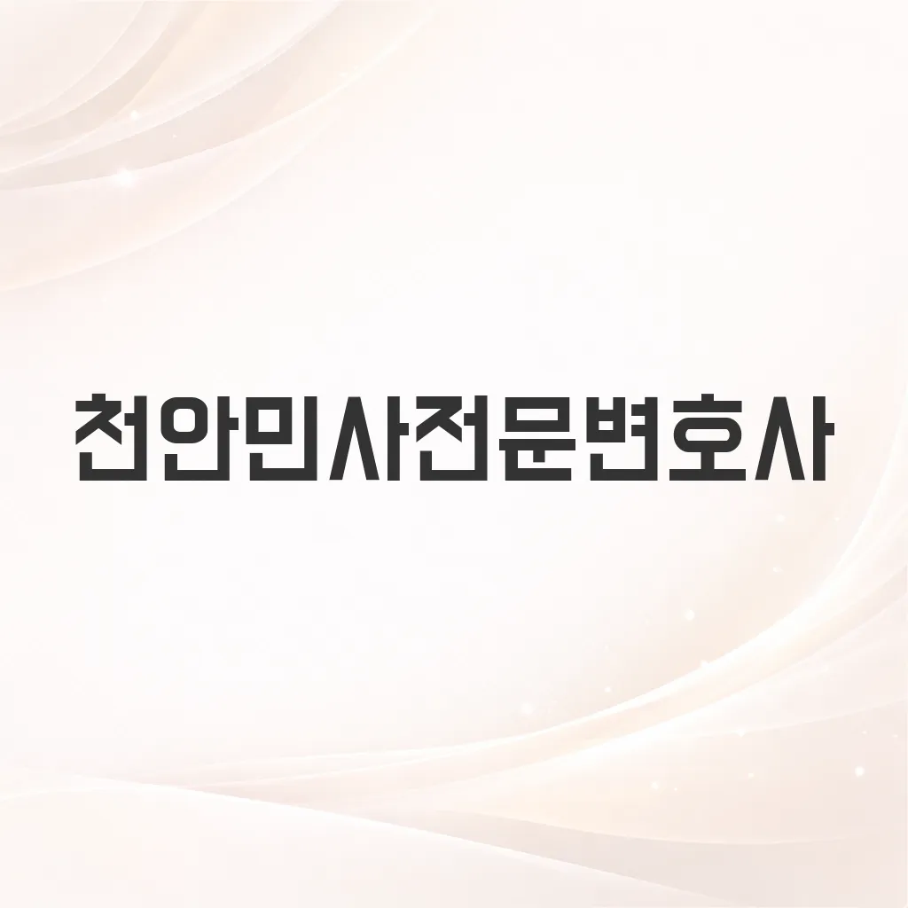 천안민사전문변호사