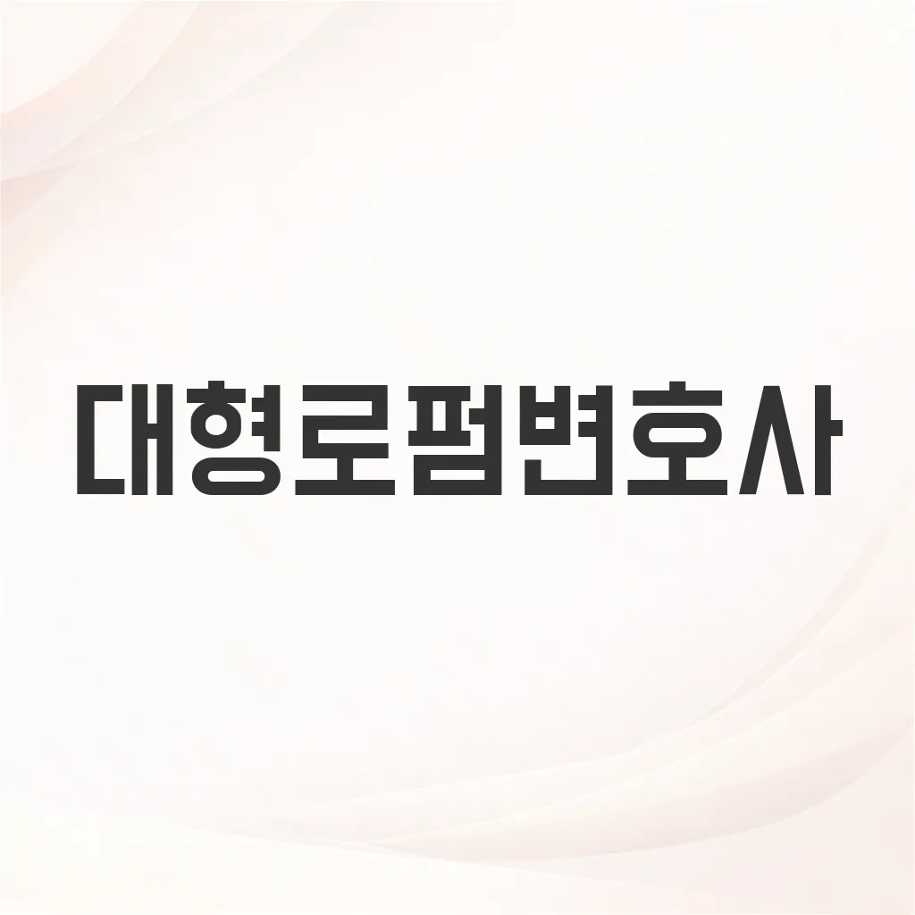 대형로펌변호사