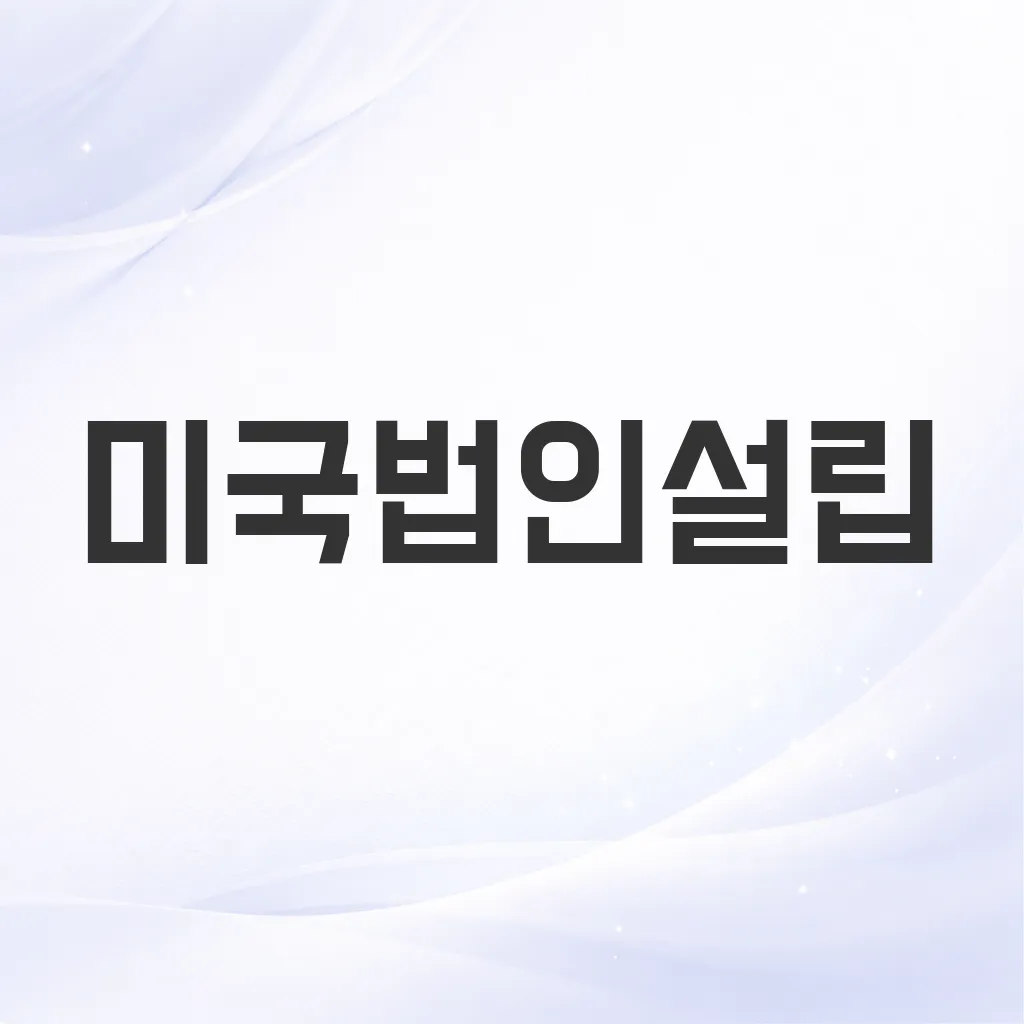 미국법인설립