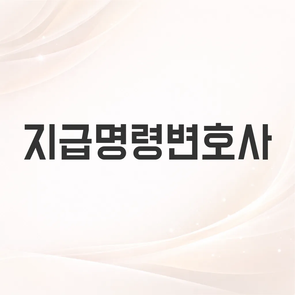 지급명령변호사