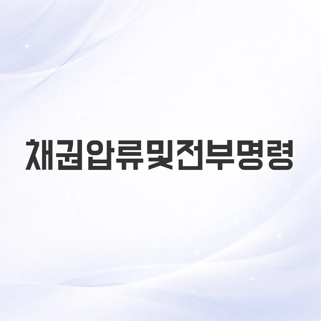 채권압류및전부명령