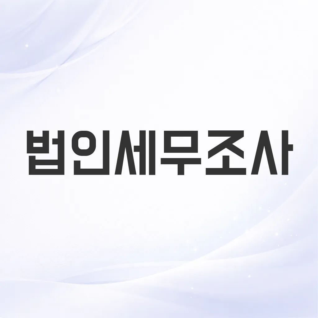 법인세무조사