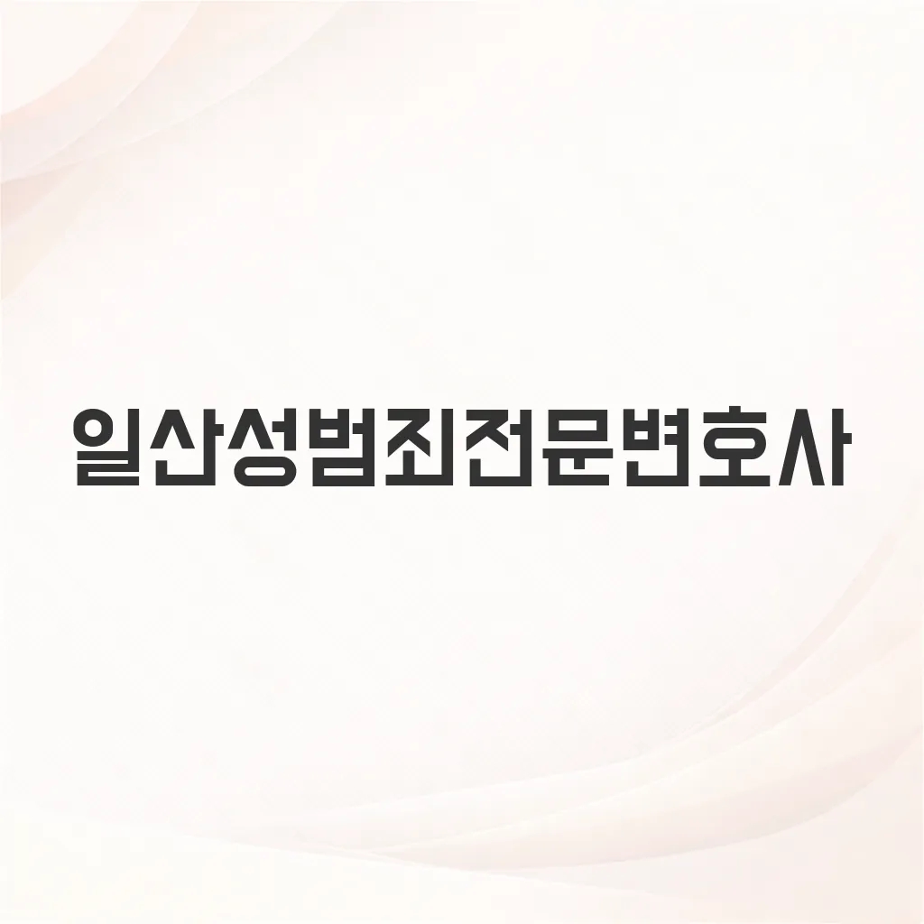일산성범죄전문변호사