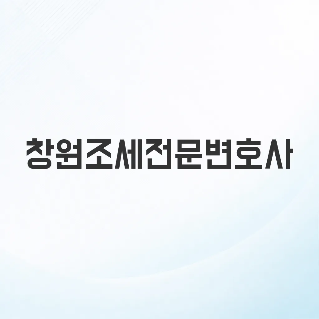 창원조세전문변호사