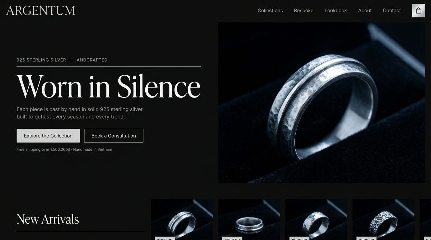 Website Bán Trang Sức | Vcode