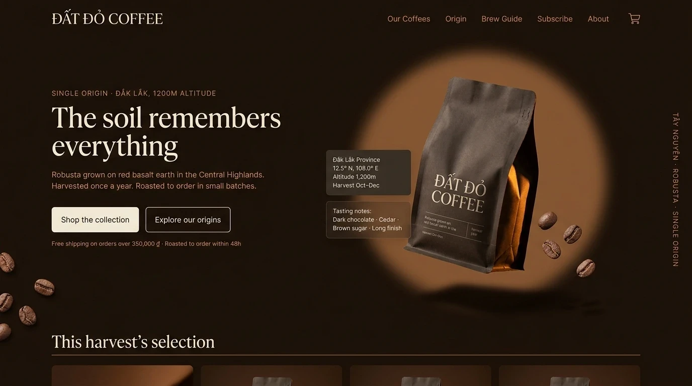 Website Coffee & Packaged