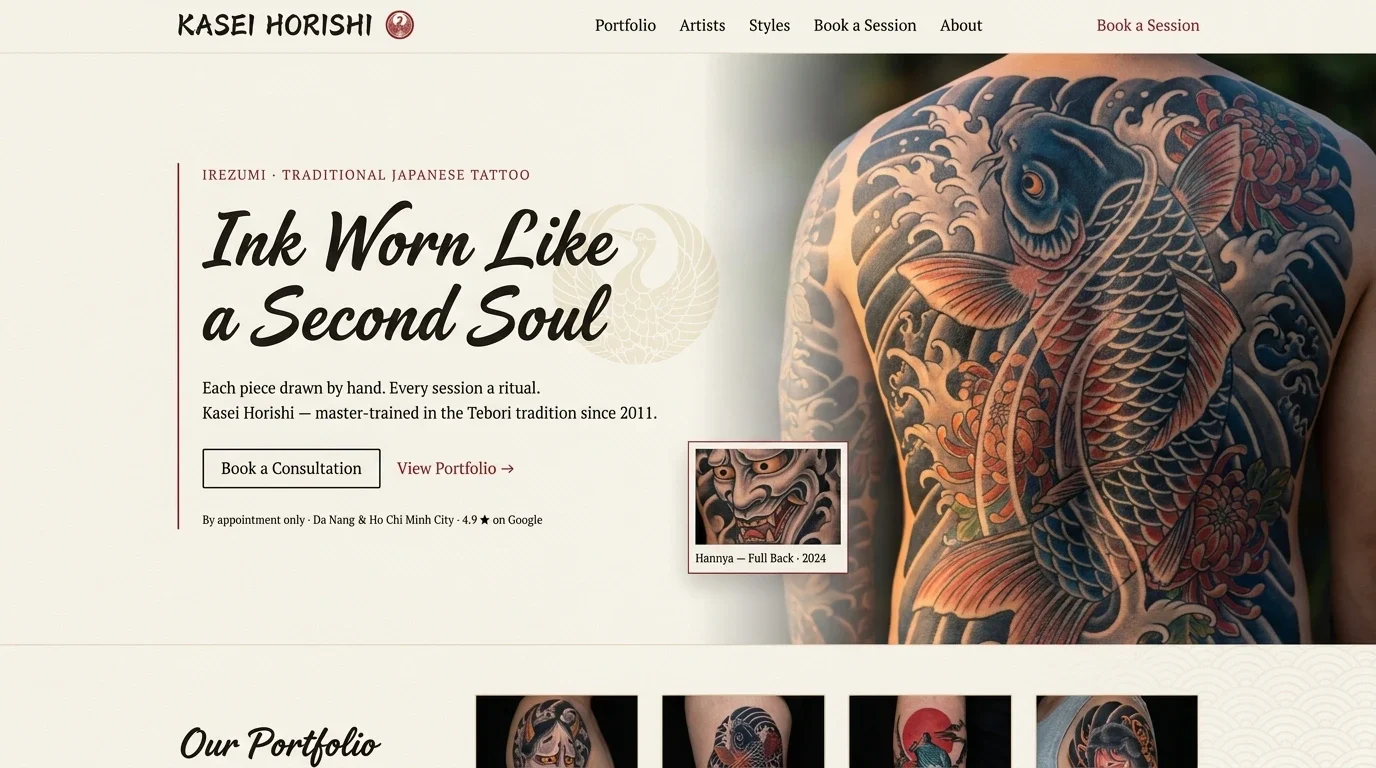 Website Tattoo Studio
