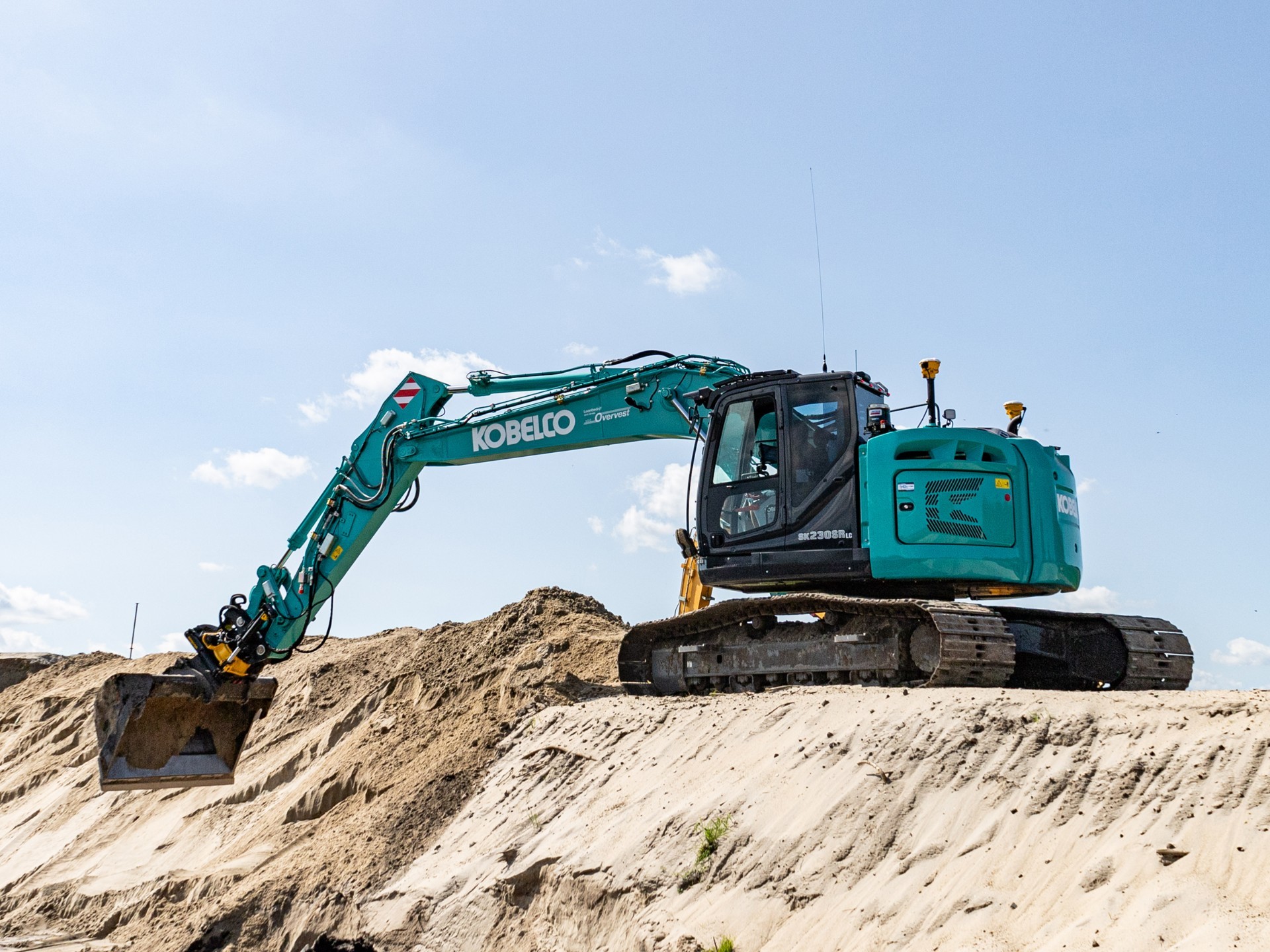 Kobelco graafmachine aan het werk