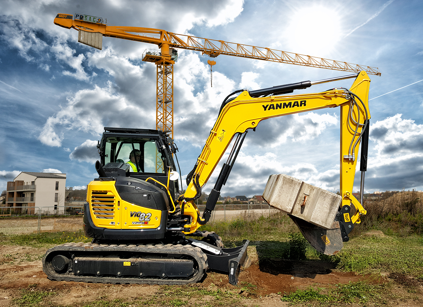 Yanmar minigraver aan het werk