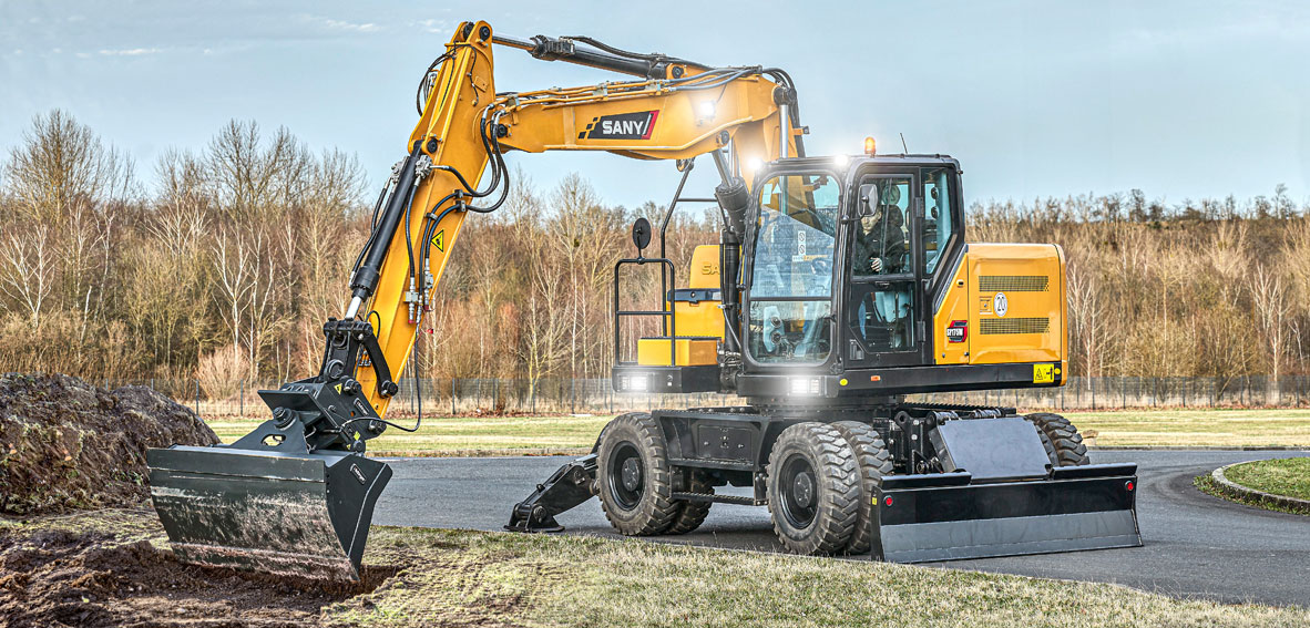 Sany graafmachine aan het werk