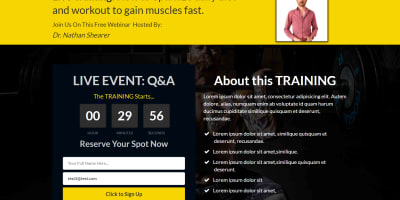 FFI Fitness Training Session :: Webinar Funnel Registration