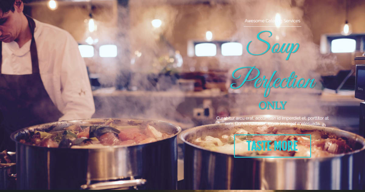 Food / Restaurant / Landing Page - Food & Restaurant Template 1