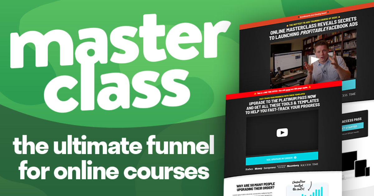 MASTERCLASS – The Ultimate Funnel for Selling Online Courses Like CRAZY! Perfect for ANY Niche – **LIVE PREVIEWS INSIDE!**