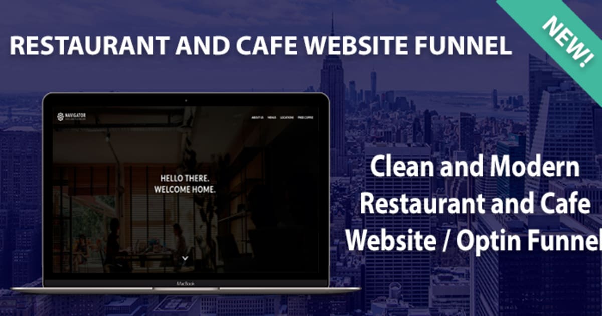 Restaurant and Coffee Shop Website Landing Optin Funnel