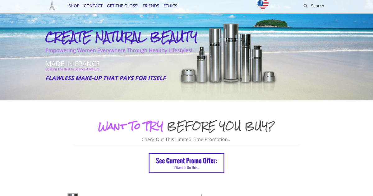 Healthy Makeup and Skincare Optin MLM Funnel