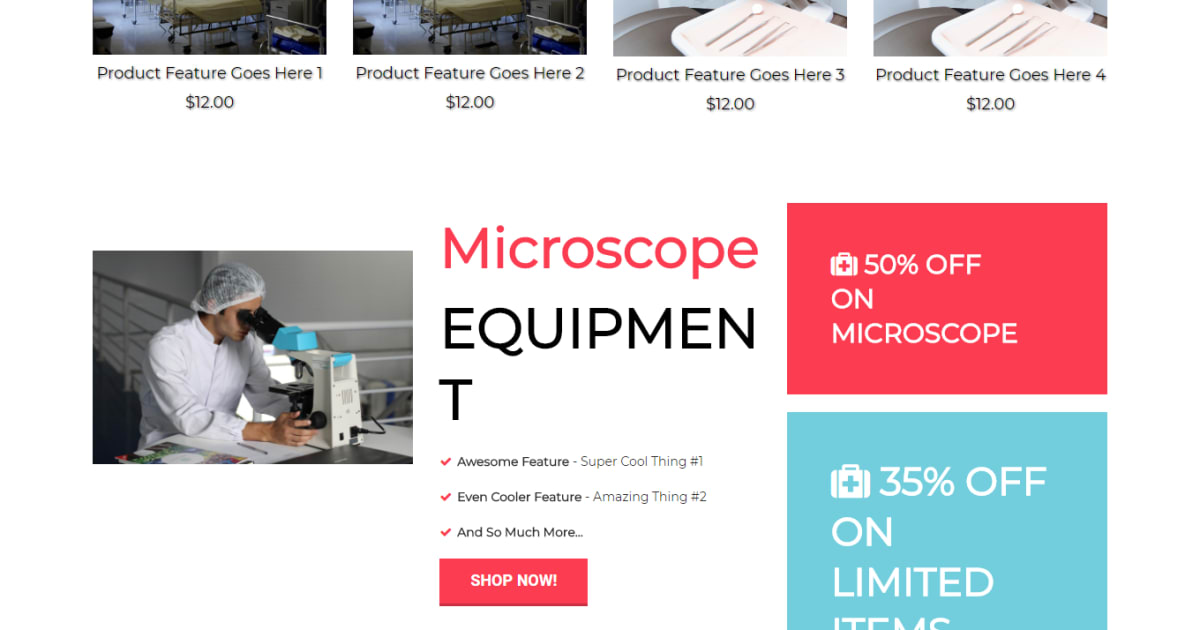 Hospital / Equipments / Services / Opt-in / Landing Page - Hospital Equipment Template 01Hospital / Equipments / Services / Opt-in / Landing Page - Hospital Equipment Template 01