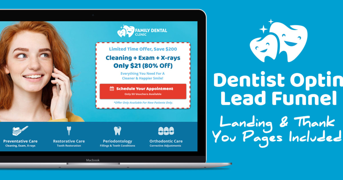 Dentist Optin Funnel Template