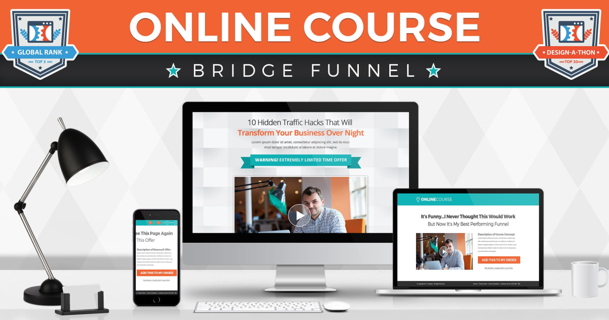 Online Course Bridge Funnel **BONUS** Proven Email Sequence Included!
