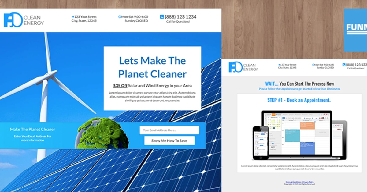 Clean Energy Leads Funnel :: FunnelsHelper.com