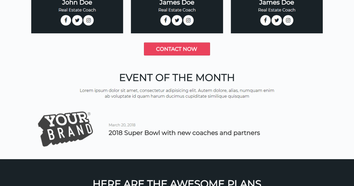 Fitness / Services / Sales Page - Fitness Template 03