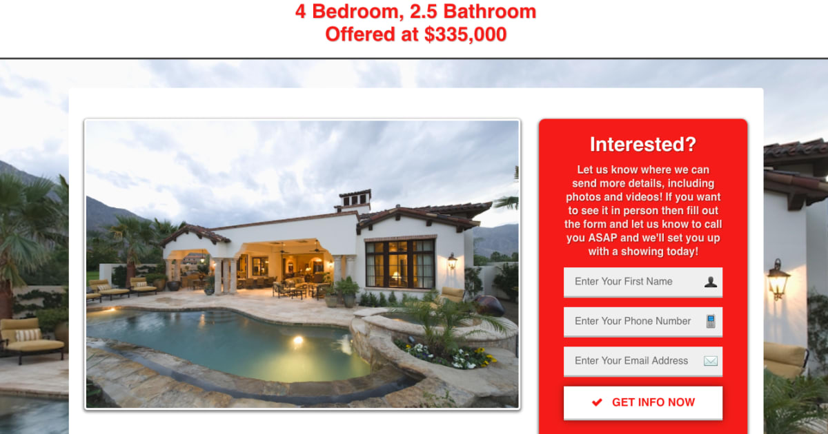 Featured Listing Real Estate Lead Funnel
