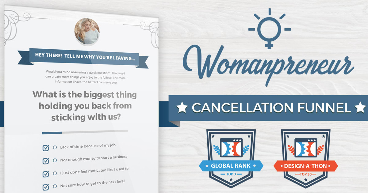 The Womanpreneur Cancellation Funnel **BONUS** Proven 4-Step Email Sequence!