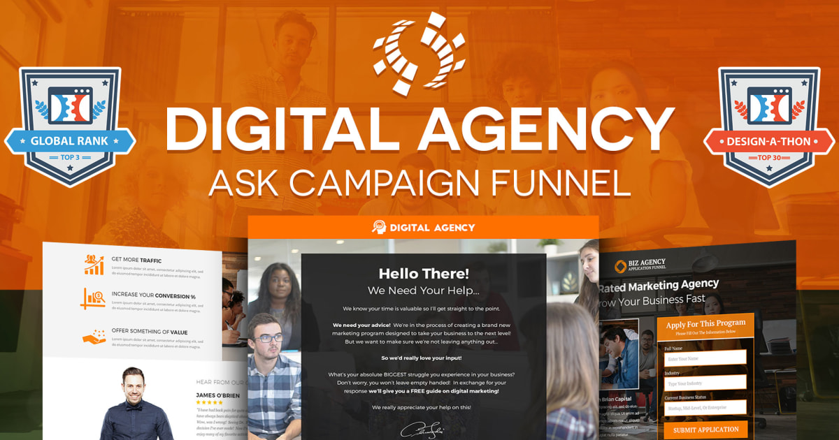 Best Selling Digital Agency Ask Campaign Funnel **BONUS** Proven 5 Step Email Sequence!
