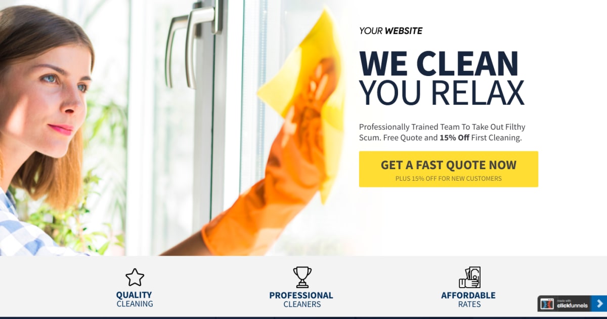 Cleaning Company Lead-Gen Funnel
