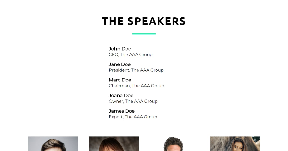 Conference & Meetups / Optin / Landing Page - Conference & Meetups  Template 4